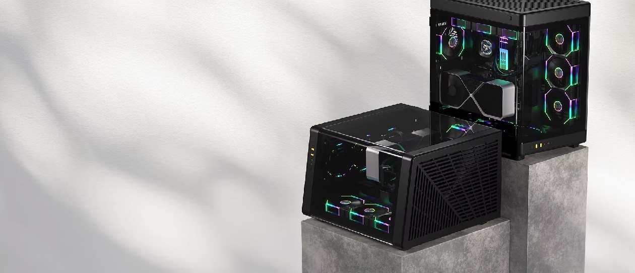 Design premium do gabinete Gamdias Neso P1 PRO B com acabamento sofisticado