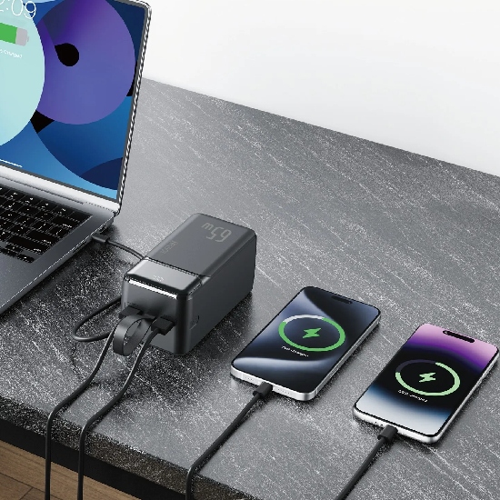 Power Bank Hrebos PB-960 preto 50000mAh display LED portas USB-C e USB-A