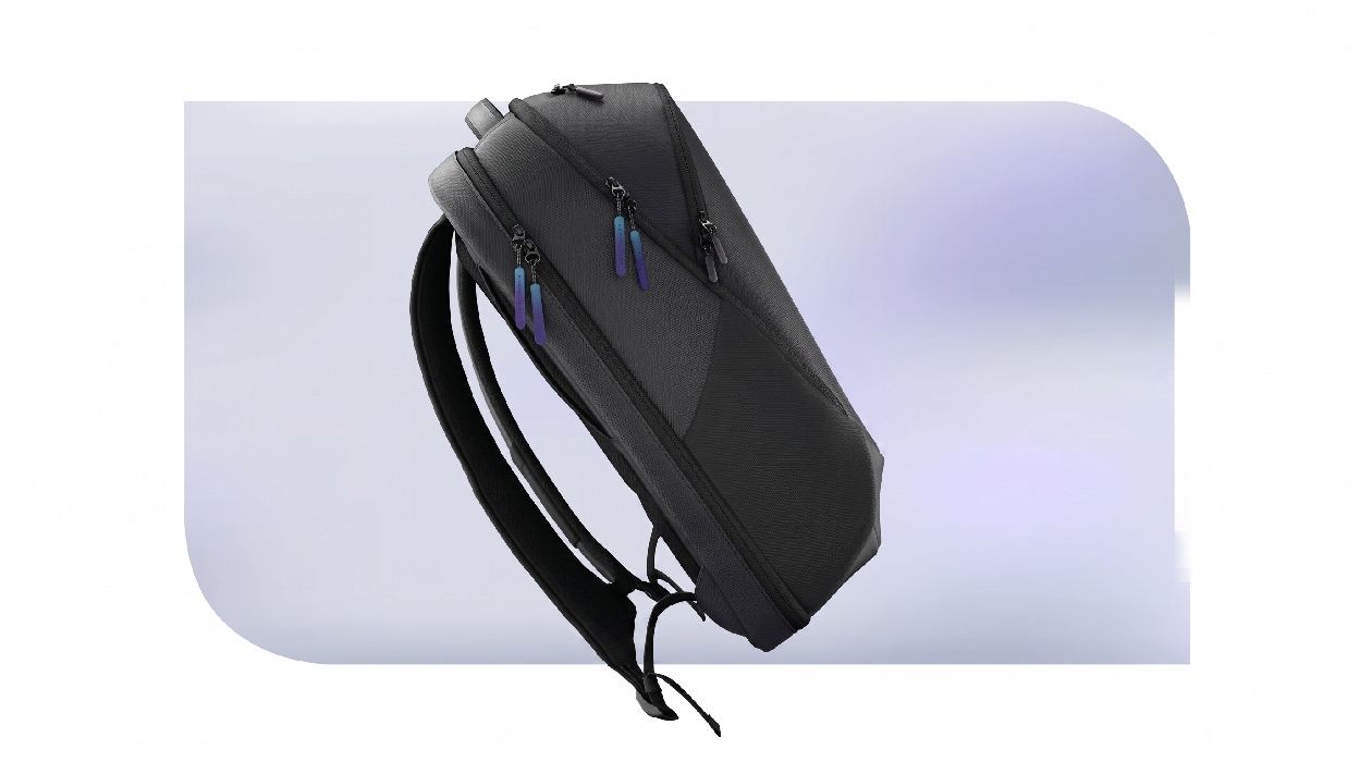 Mochila Dell Alienware AW7825P com design aerodinâmico, zíperes reforçados e alças acolchoadas