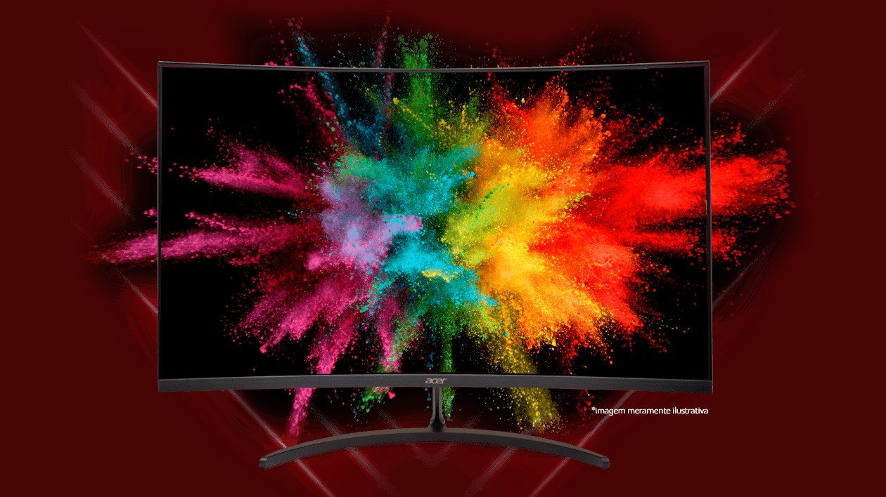 Monitor exibindo cena de jogo com tecnologia HDR10 recriando imagens realistas com alto contraste