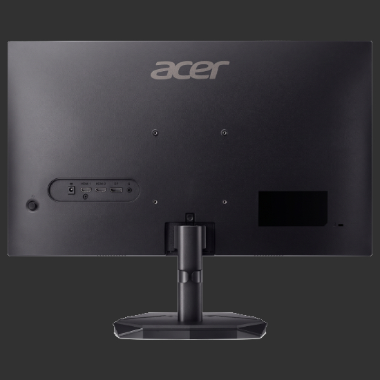 Vista traseira completa do Acer Nitro KG270 com portas e organizador de cabos