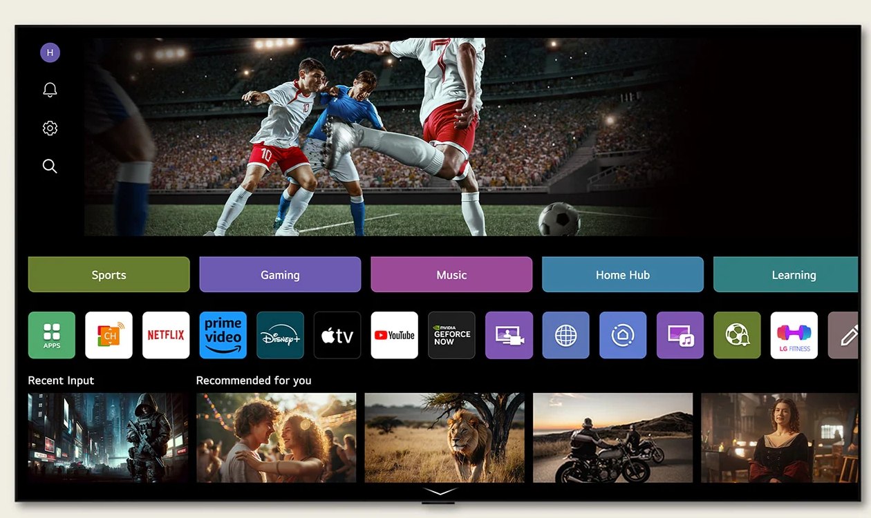 Interface do serviço LG Channels exibindo catálogo de canais ao vivo e conteúdos sob demanda disponíveis gratuitamente na TV LG