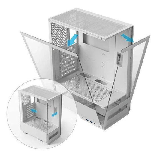 Gabinete Aerion Arch V1sion mecanismo tool-less remo&ccedil;&atilde;o r&aacute;pida pain&eacute;is vidro temperado