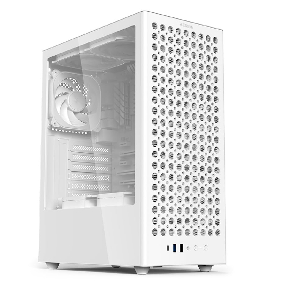 Gabinete Aerion Arch III visão geral em perspectiva, painel frontal mesh