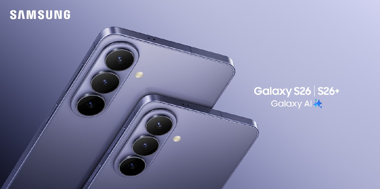 Smartphone Samsung Galaxy S26 5G na cor preta, exibindo sua tela AMOLED de 6,3 polegadas com design elegante e corpo ultrafino
