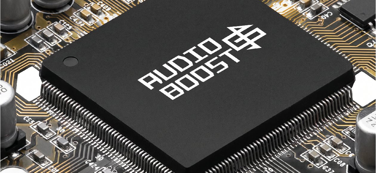 Codec de áudio Realtek ALC897 7.1 canais com capacitores de áudio dedicados na MSI B840M-B