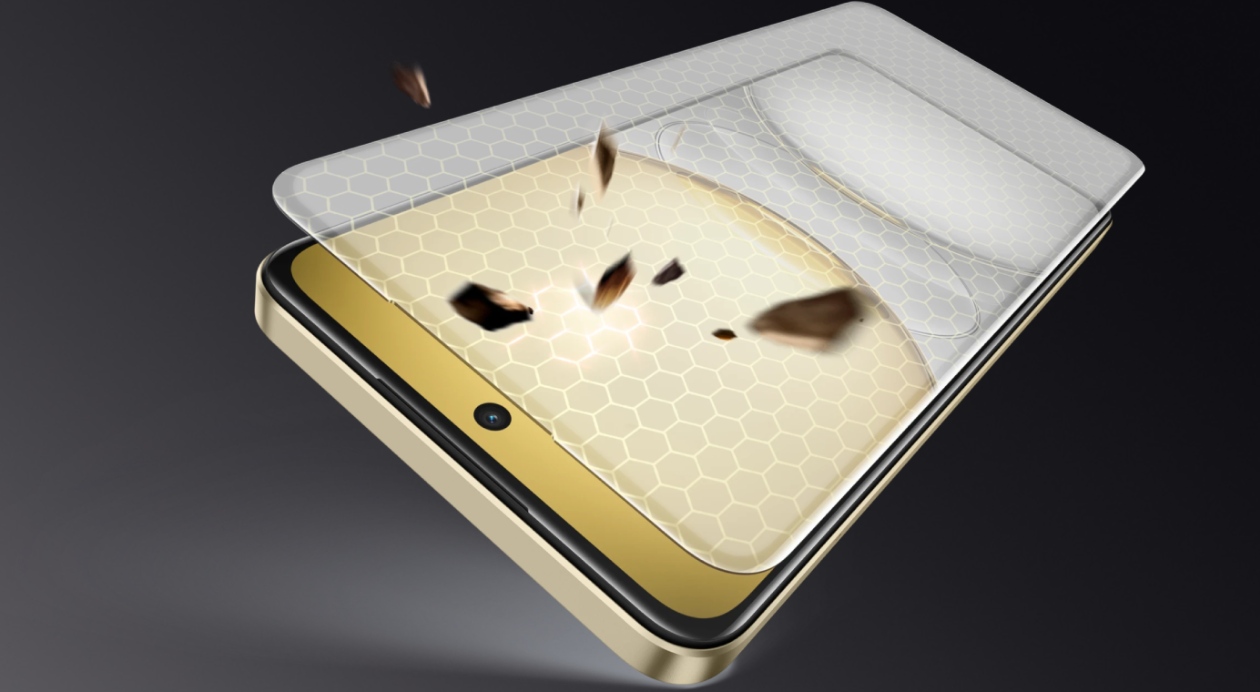 Realme C75 camada protetora de tela padrão colmeia absorção de impactos