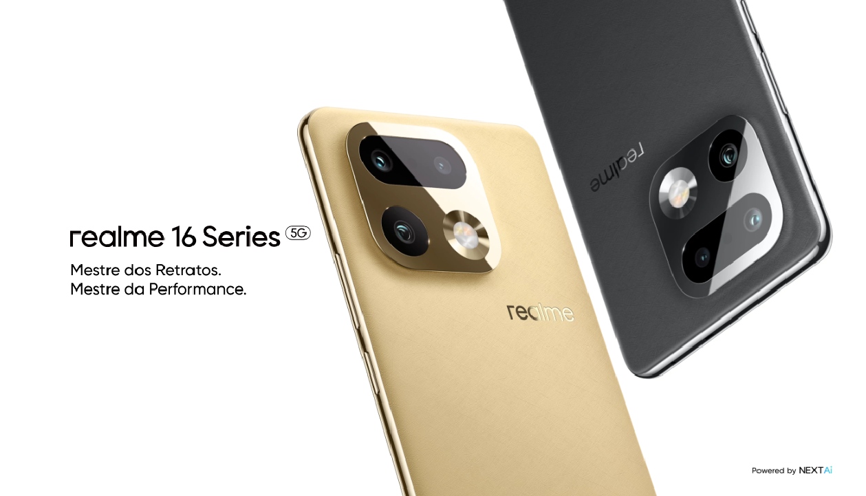 Realme 16 Pro+ 5G RMX5131 Cinza - smartphone premium com câmera de 200MP e bateria de 7000mAh
