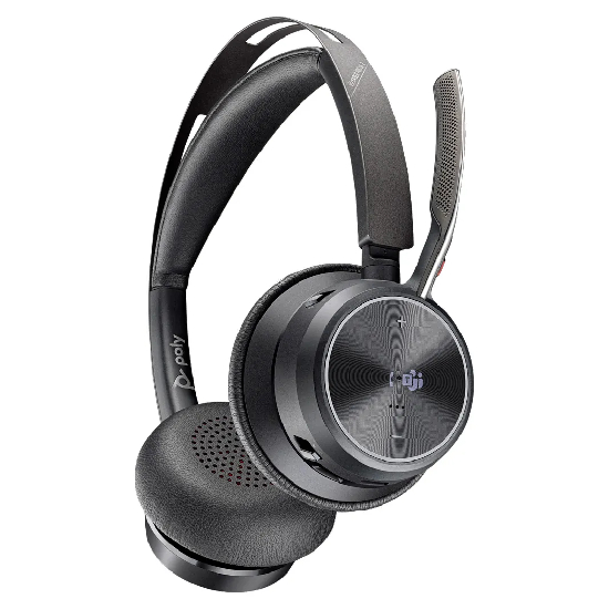 Headset Poly Voyager Focus 2 alto-falante 32mm sensores inteligentes