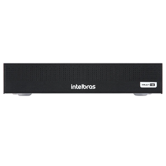Gravador Digital Intelbras MHDX 1208-C preto visão frontal