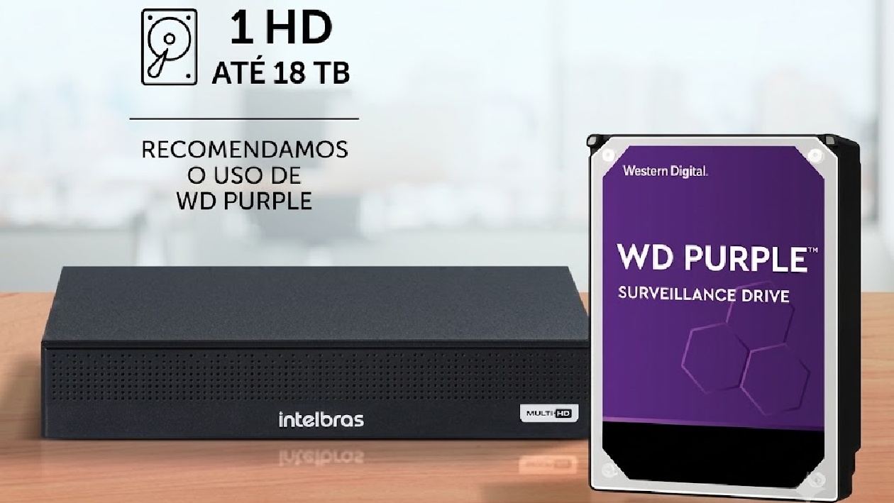 Intelbras MHDX 1208-C armazenamento HD SATA compressão H.265