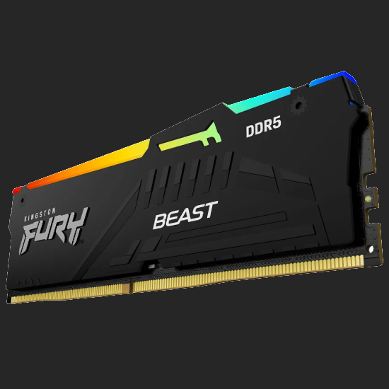 Módulo de memória Kingston Fury Beast DDR5 com dissipador de calor preto