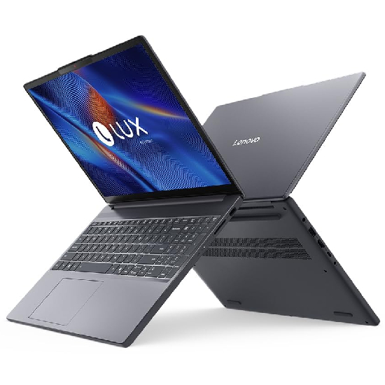 Notebook Lenovo IdeaPad Slim 3 visão lateral perfil fino design portátil