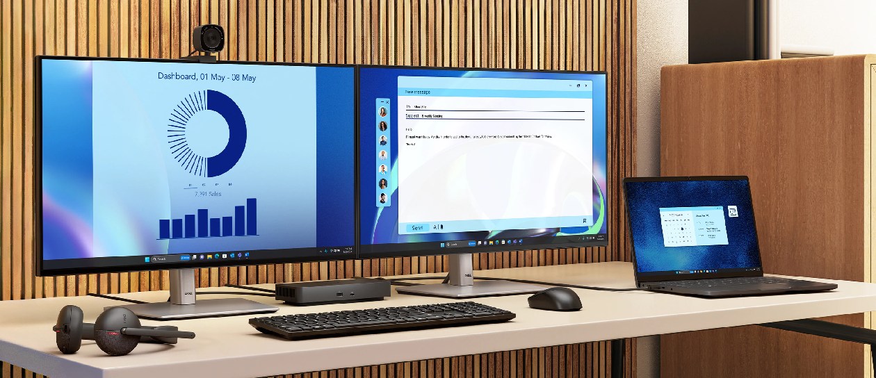 Dock Station Dell CSG WD25 visão geral design compacto preto