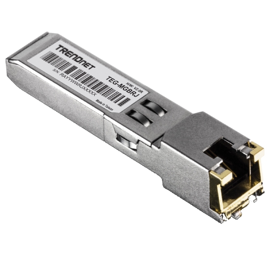 Módulo Transceptor SFP RJ-45 Trendnet TEG-MGBRJ visão frontal