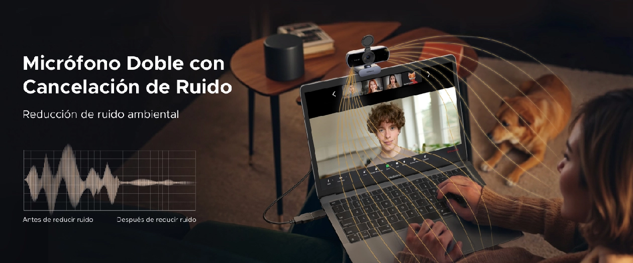 Sistema de microfone duplo com cancelamento de ruído da Ugreen
