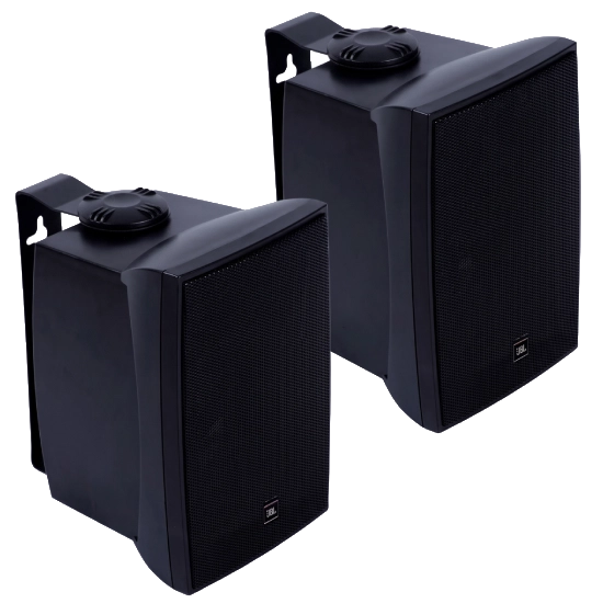 Vista frontal da caixa acústica JBL C521P mostrando o woofer e o tweeter