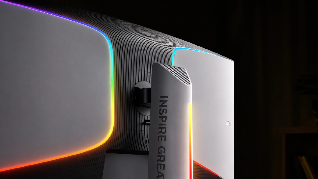 Efeitos de iluminação RGB no monitor TCL