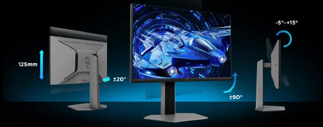 Suporte do monitor TCL com ajustes de altura e inclinação