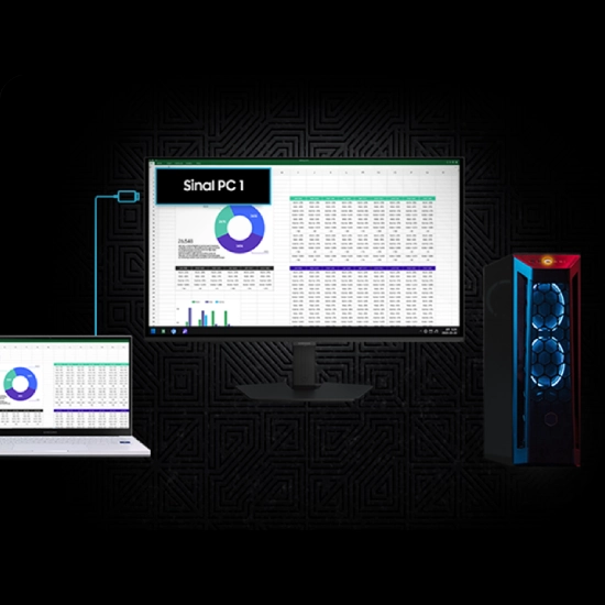 Mudança automática de fonte de sinal no monitor Odyssey