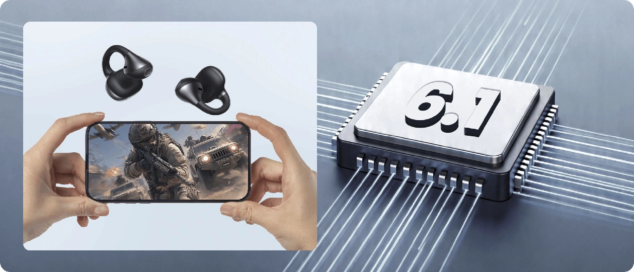 Conexão Bluetooth 6.1 estável e rápida