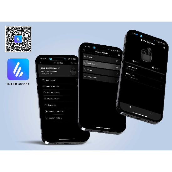 Aplicativo EDIFIER ConneX para personalização do fone X2 Plus