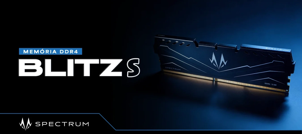 Banner de apresentação da Memória Spectrum Blitz S 8GB DDR4