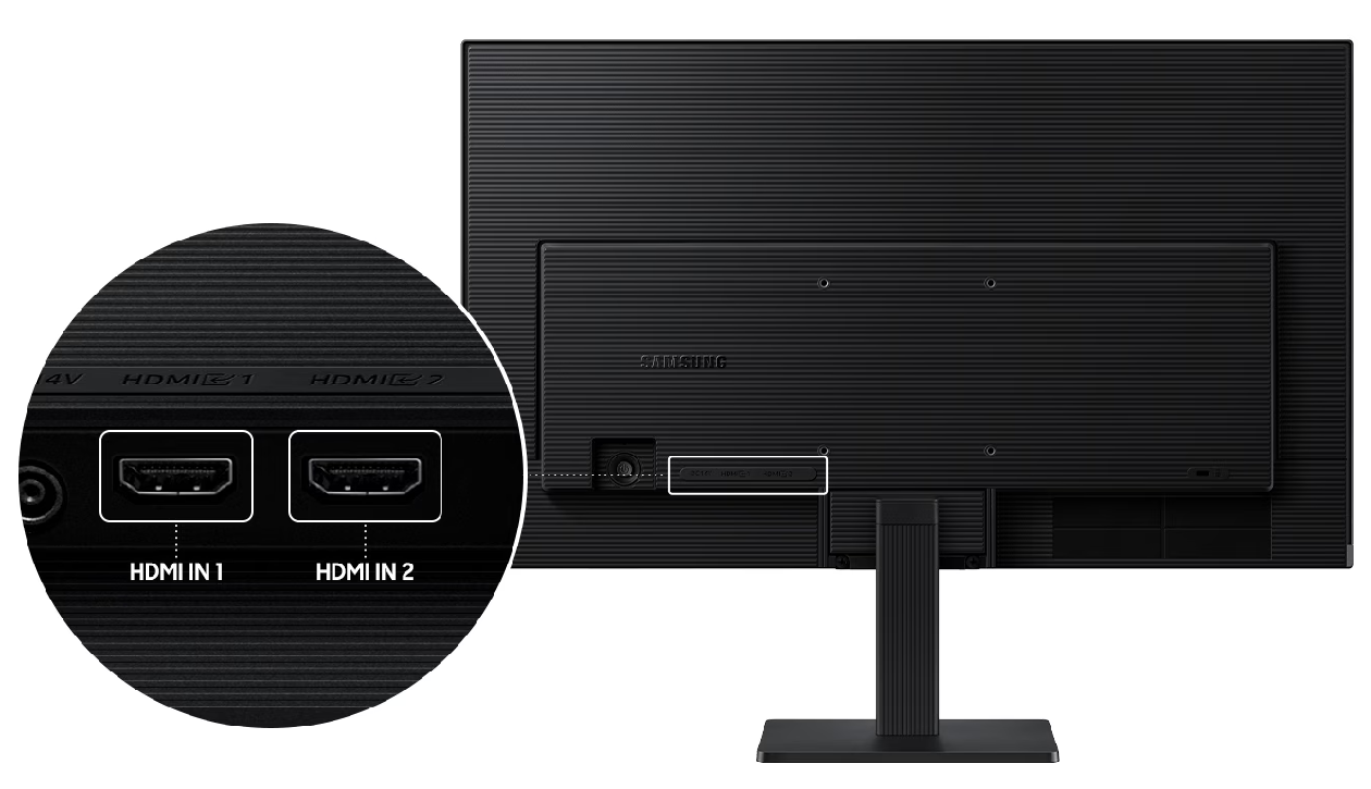 Conectividade múltipla com portas HDMI no monitor Samsung S3
