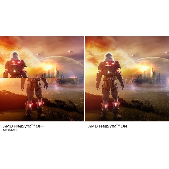 Tecnologia AMD FreeSync Premium no monitor Philips EVNIA para jogos fluidos sem screen tearing
