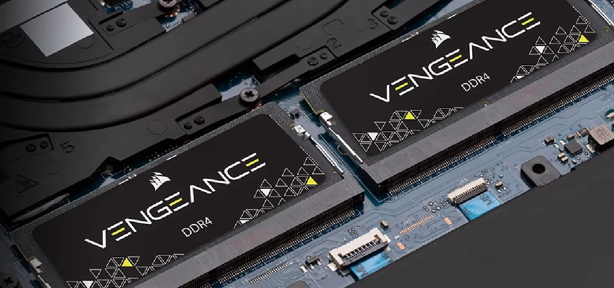 Memória SODIMM Corsair Vengeance compatível com notebooks Intel e AMD