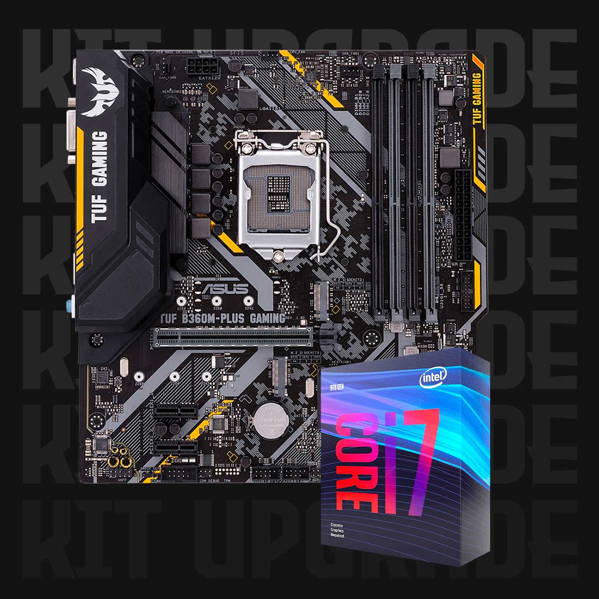 Kit Upgrade Processador Intel® Core™ i7 9700KF + Placa Mãe